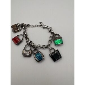 Brighton Purse Charm Bracelet 8" Handbag Charms